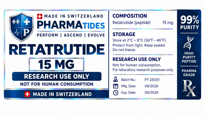 Retatrutide 15 mg PHARMATIDES label