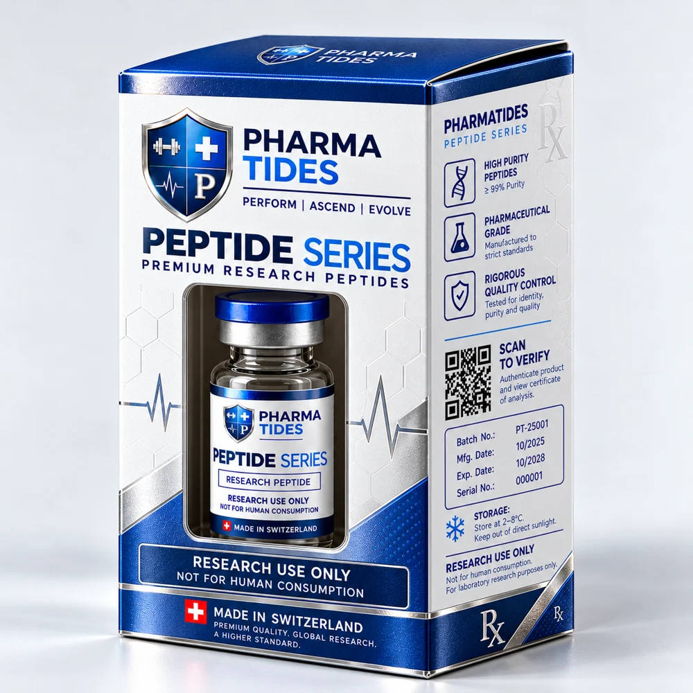 PHARMATIDES premium blue and white peptide series box